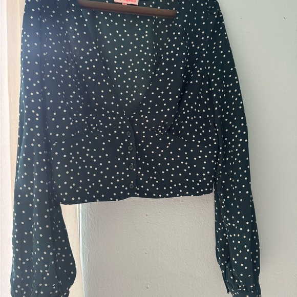 Polka Dot Long Sleeve Blouse - Picture 1 of 3